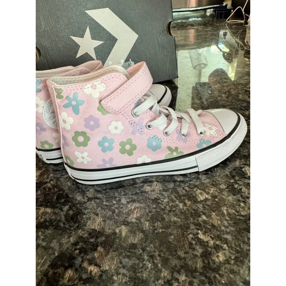 Converse Chuck Taylor All Star Hi New Found Bloom Floral Pink Kids Shoes A17089F